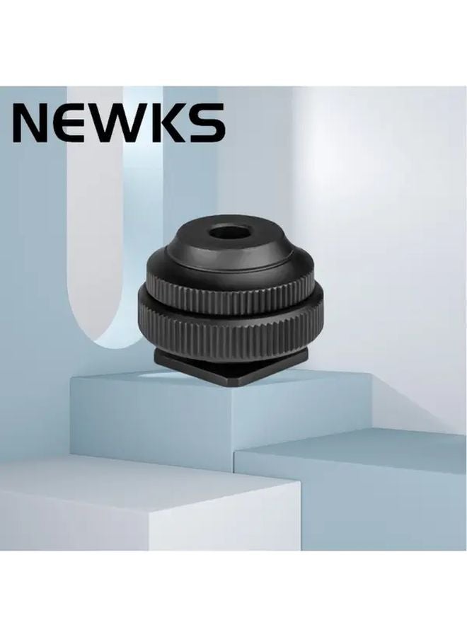 Black Cold Boot Adapter Base Quick Install For DSLR Camera Flash Light Microphone - Image 2