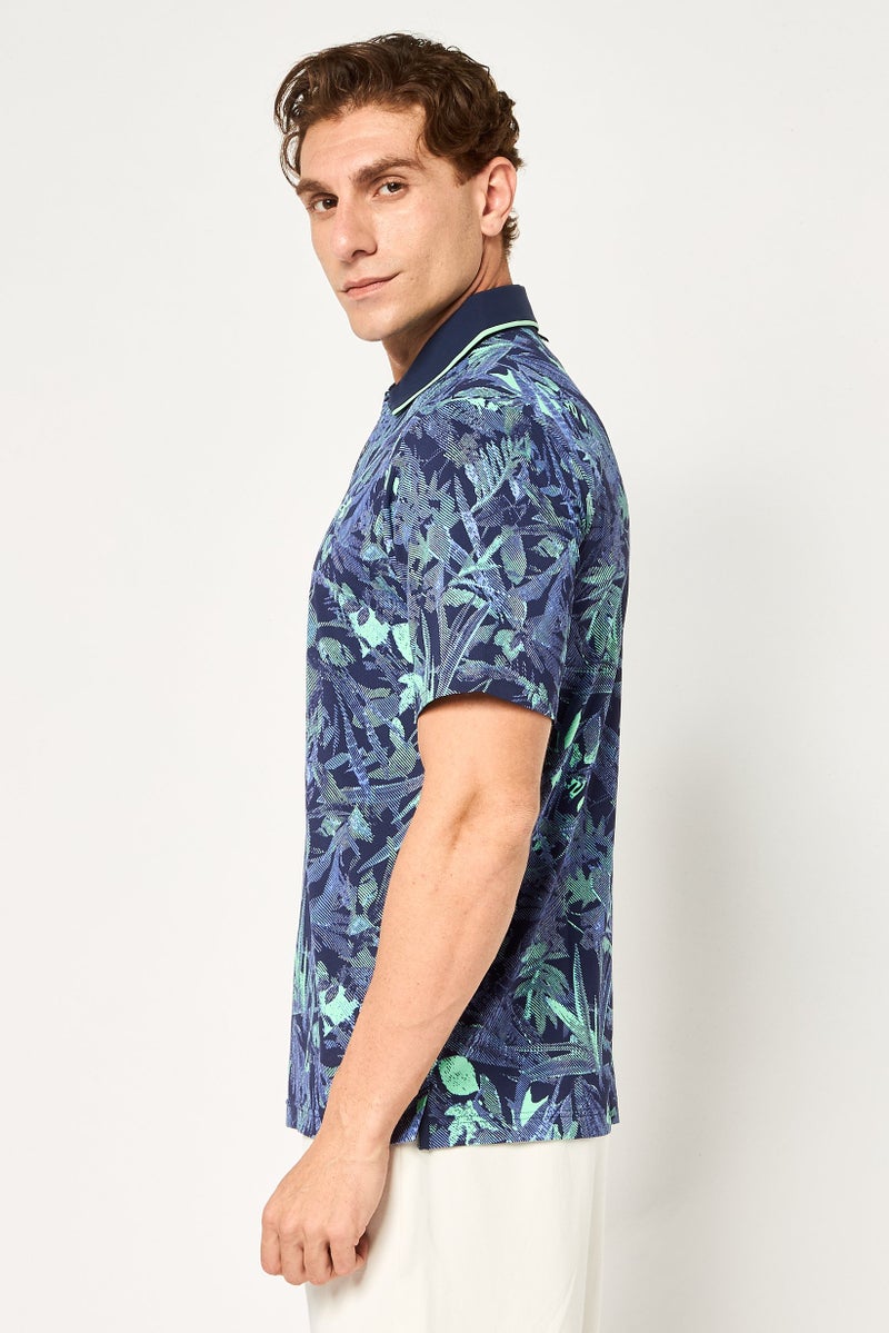 UNDER ARMOUR قميص بولو قصير الأكمام للرجال بتصميم فضفاض، متعدد الألوان - Image 4