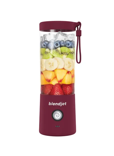 blendjet V2 Portable Blender Smoothie Maker, Personal Blender, Fruit Blender, Leak Proof Juicer, BPA-Free 475ml 200W Sports Bottle, USB-C Rechargeable, Ice Crusher with Stainless Steel Blades - Merlot