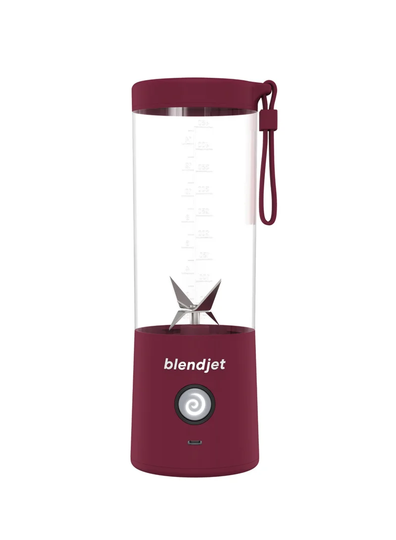بليندجيت V2 Portable Blender Smoothie Maker, Personal Blender, Fruit Blender, Leak Proof Juicer, BPA-Free 475ml 200W Sports Bottle, USB-C Rechargeable, Ice Crusher with Stainless Steel Blades - Merlot