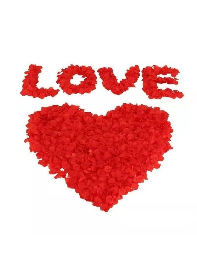 yongsheng 1000 Pcs Artficial Rose Petals Red-Artificial Fake Rose Petals for Wedding, Flower Petals, Romantic Night for Her/Him Set, Engagement, Flower Decorations, Event, Party, in Bulk（Red Rose Petals）  - Image 1