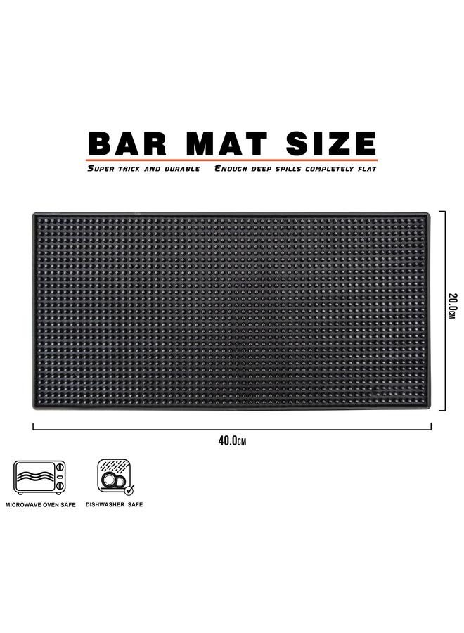 HOMESTAR Dish Drying Coffee Bar Service Spill Mat Black 20 x 40cm - Image 3
