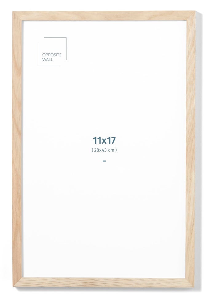 11x17 in Natural Solid Oak Wood Picture Frame Lightweight Versatile Shatterproof Wall Hanging Poster or Photo Frame Wall Decor for Office Gallery Home