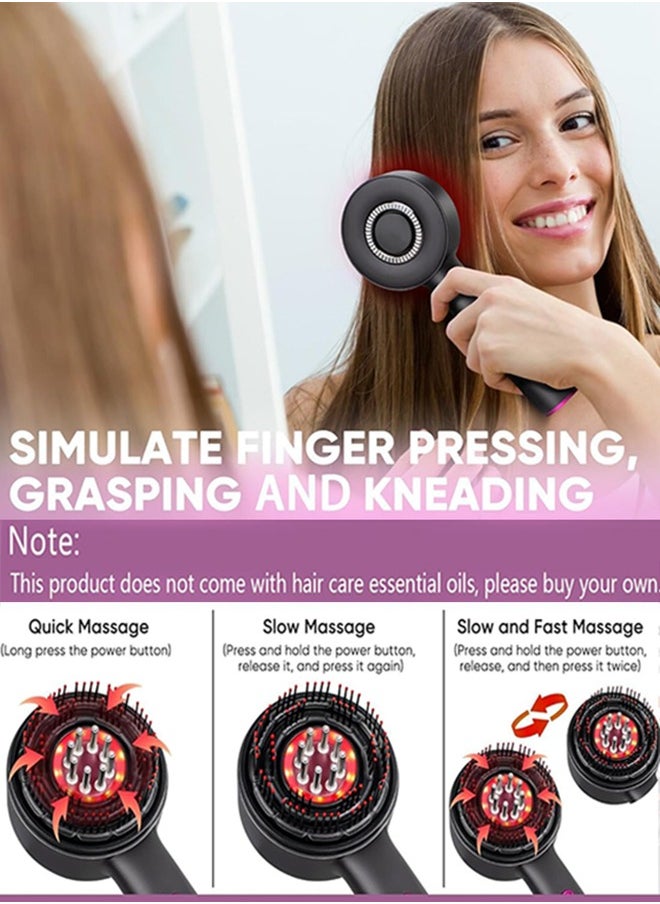 Garlo 3 Mode Scalp Massaging Brush with Oil Applicator - Cordless Electric Massager for Scalp & Hair, Portable Deep Massager for Hair & Head Relaxation, IPX7 Waterproof Oil Dispenser for Hair  - Image 3