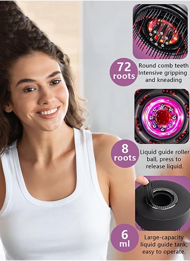 Garlo 3 Mode Scalp Massaging Brush with Oil Applicator - Cordless Electric Massager for Scalp & Hair, Portable Deep Massager for Hair & Head Relaxation, IPX7 Waterproof Oil Dispenser for Hair  - Image 4