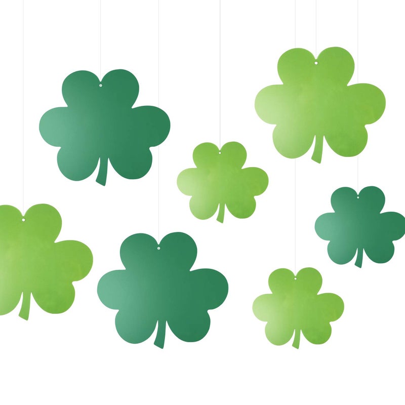 TUPARKA 20 PCS ST. Patrick's Day Lawn Decorations Shamrocks Hanging Decoration Green Hanging Shamrocks - Image 2