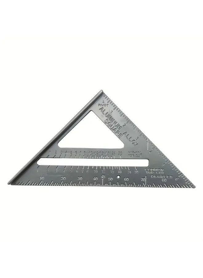 7 Inch Aluminum Triangle Measuring Tape Silvery Color Precision Measurement Tool - Image 4