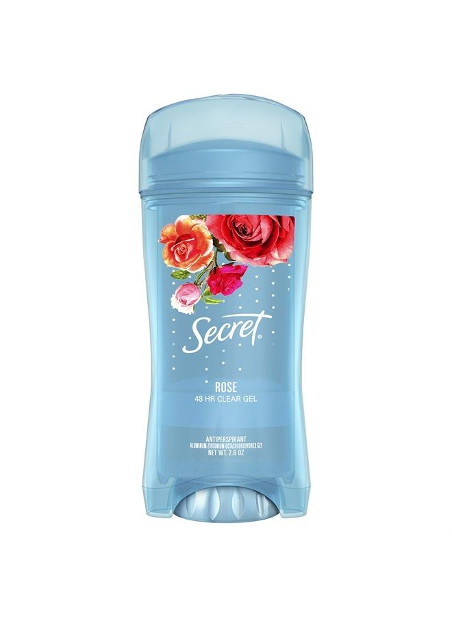 Secret Clear Gel Antiperspirant and Deodorant, Rose Scent, Single Pack, 2.6 Oz. - Image 1
