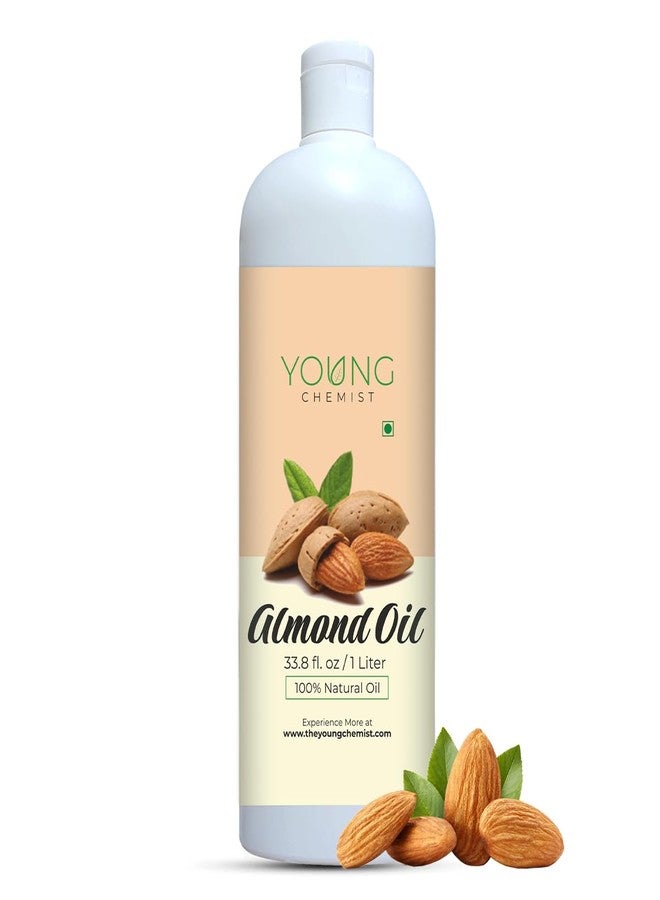 Young Chemist Pure Almond Oil for Skin – Hydrating Cold Pressed Oil, 1 Litre, Ideal for Soft, Supple Skin - Image 1