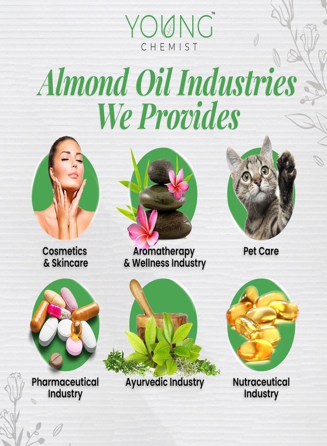 Young Chemist Pure Almond Oil for Skin – Hydrating Cold Pressed Oil, 1 Litre, Ideal for Soft, Supple Skin - Image 3