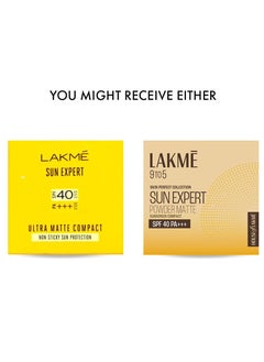 LAKME Lakme Sun Expert Ultra Matte SPF 40 PA+++ Compact, 7 gm  - Image 2