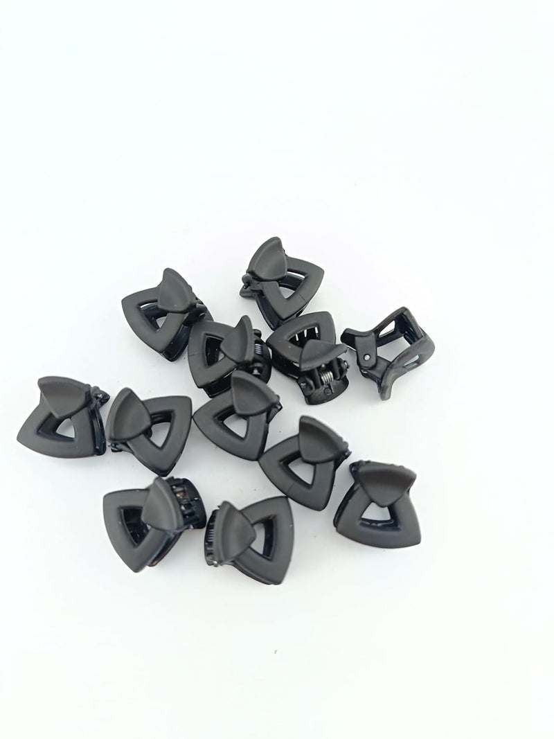 advancedestore Black Small HairClaw Clips for Girls and Women Small Size Butterfly hair clutch and clips for women Pack of 12 - Image 1