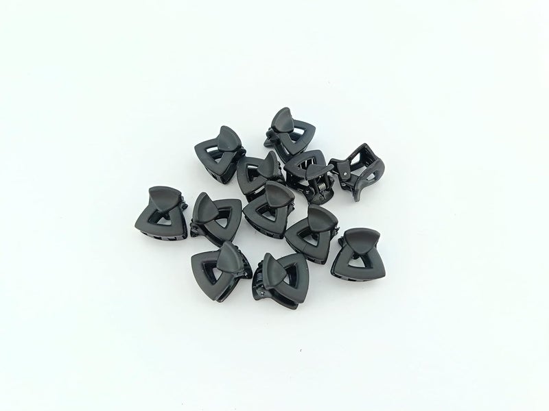advancedestore Black Small HairClaw Clips for Girls and Women Small Size Butterfly hair clutch and clips for women Pack of 12 - Image 5