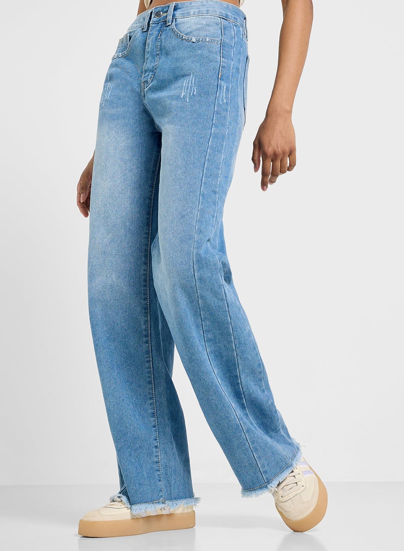 Ginger High Waisted Jeans With Wide Leg  - Image 1