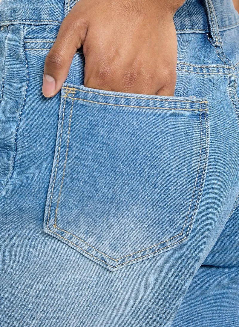 Ginger  High Waisted Jeans With Wide Leg for Women | Best Price UAE