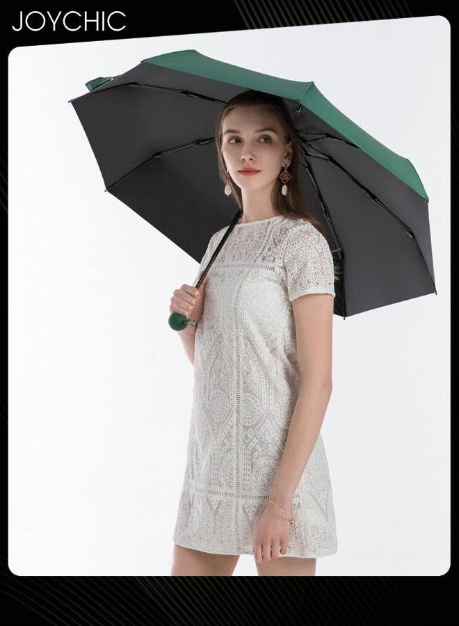 Joychic Women Small UV Protection Folding Capsule Umbrella Summer Sun-Proof Travel Pocket Umbrella Green  - Image 2