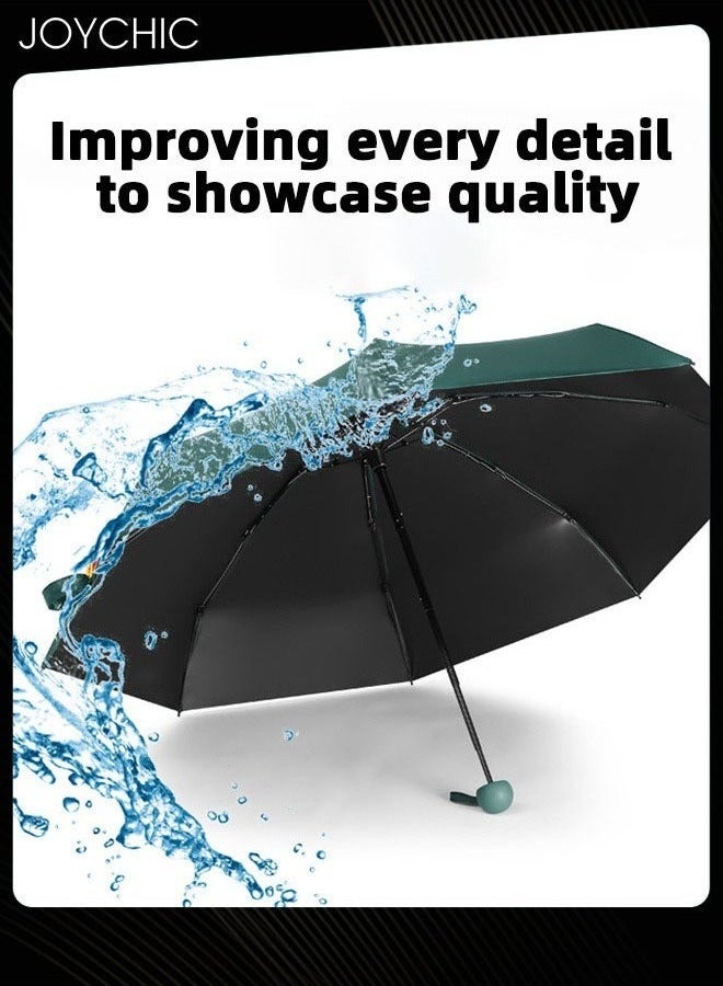 Joychic Women Small UV Protection Folding Capsule Umbrella Summer Sun-Proof Travel Pocket Umbrella Green  - Image 3