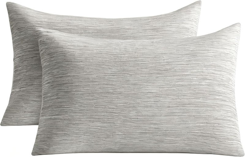 LUXEAR 2 cooling cushion covers, 50 x 80 cm, for night sweat, super soft cushion cover, Japanese Arc-Chill Q-Max 0.5 cooling fibre + 100% cotton, breathable pillowcase, hidden zip - Image 1
