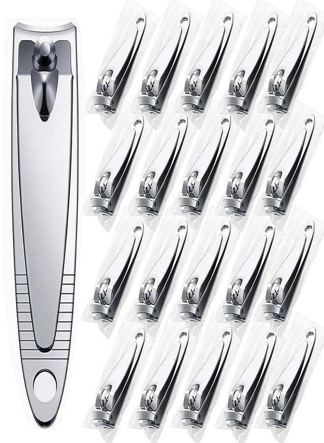 AVERZELLA Nail Clippers Bulk Set - 20 Pack Stainless Steel Small Travel Size Nail Clippers for Men & Women - Mini Toenail & Fingernail Clipper Set for Gifts, Donations, Homeless Care Packages Supplies - Image 1