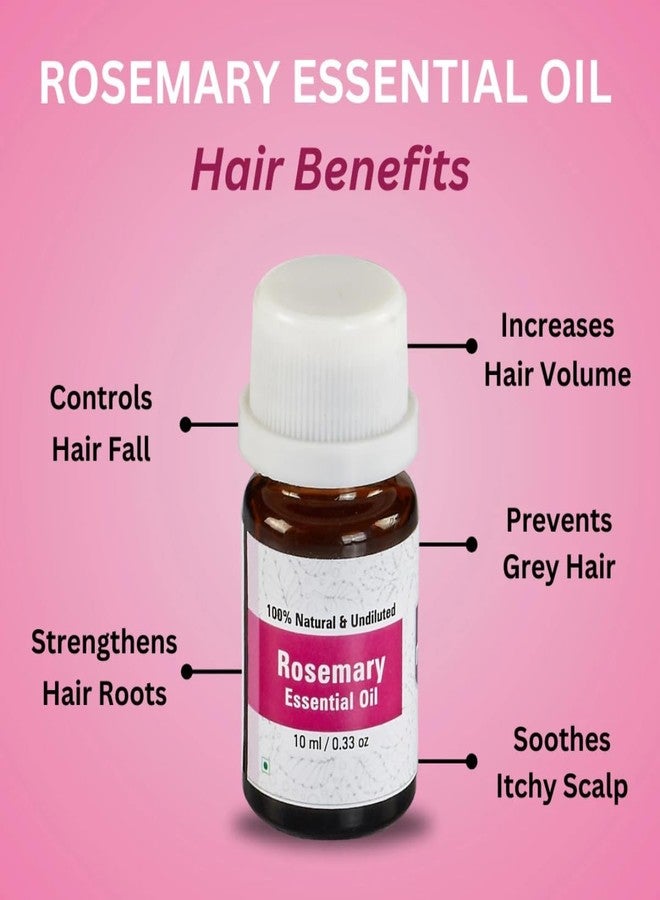 Nuvotone Rosemary Essential Oil | 100% Pure, Natural & Undiluted | Steam-Distilled | Hair Growth, Scalp Care, Aromatherapy & Skin | Therapeutic Grade (10ml) - Image 5