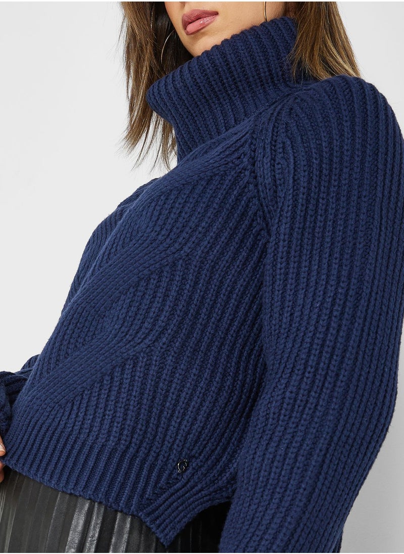 GUESS - Turtle Neck Knitted Sweater - Image 1