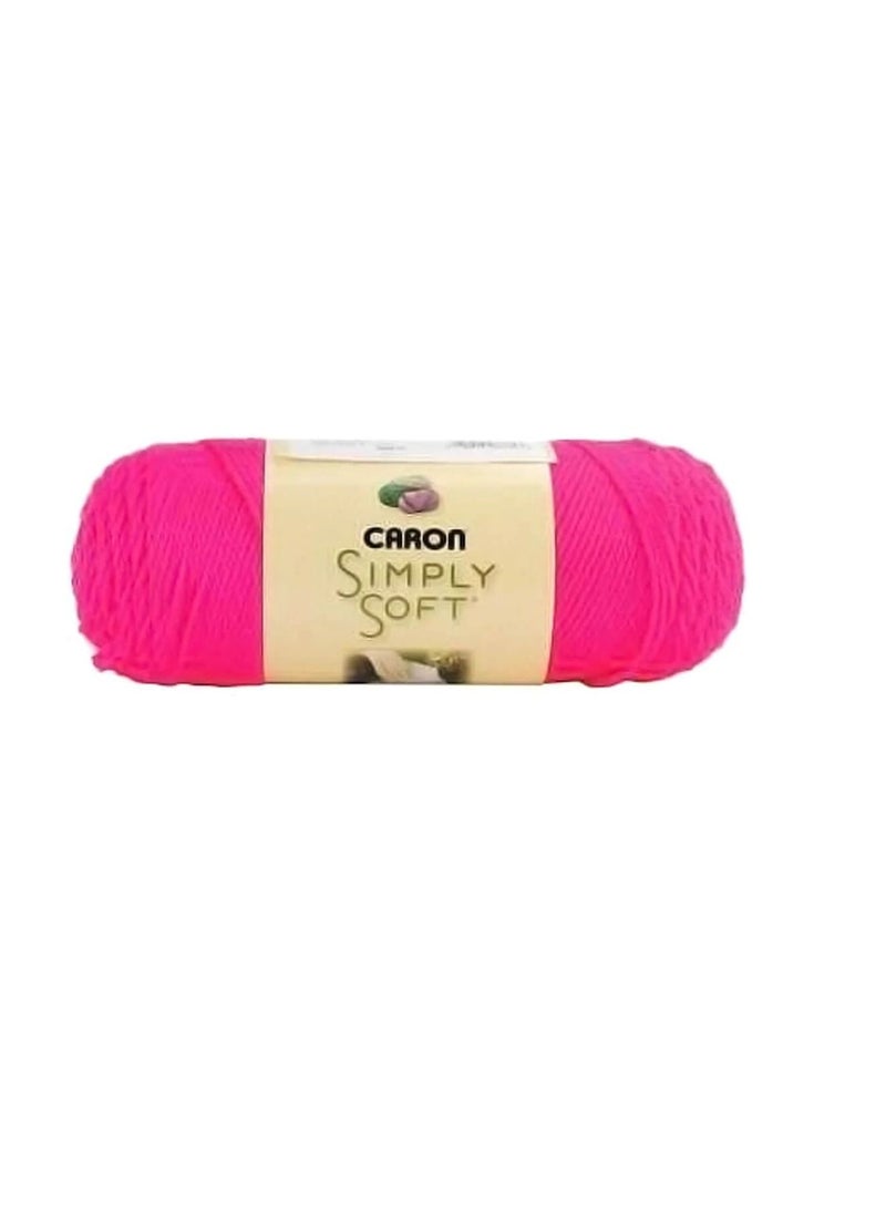 Caron Simply Soft Solids Yarn Neon Pink - Image 2