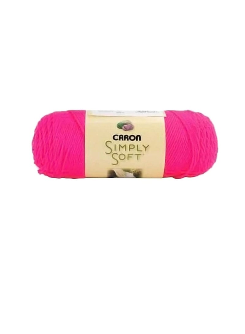 Caron Simply Soft Solids Yarn Neon Pink - Image 3