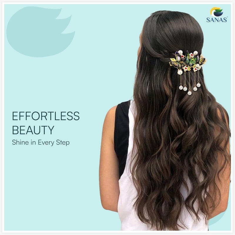 Sanas Hair Accessories For Women 1Pc Alligator Hair Clips Pearl Beads Metal Hair Clips Barrettes For Girls Duckbill Clip For Hair Butterfly Clips French Clip 1Pc - Image 4