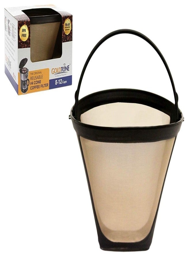 GoldTone Brand (Made in the USA) Reusable No.4 Cone Style Replacement Coffee Filter replaces your Cuisinart Permanent Coffee Filter for Machines and Brewers (1 Pack) - Image 1