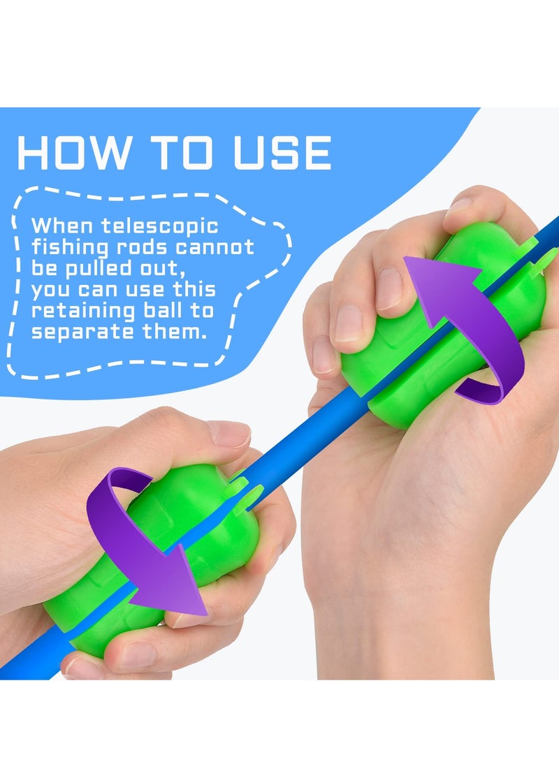 KASTWAVE 4 حزمة كرة ثابتة لصيد السمك، ملحقات صيد محمولة، رباط لاصق ناعم قابل لإعادة الاستخدام وغير قابل للانزلاق، مناسب لصيد السمك في الهواء الطلق، إمدادات صيد القوارب - Image 3