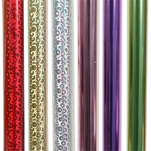 Gold Leaf GOLD LEAF Holographic Metallic Gift Paper Wrapping Sheets Especially for Gifts for Loved, Pack of 25-Sheets (Multicolour)  - Image 1