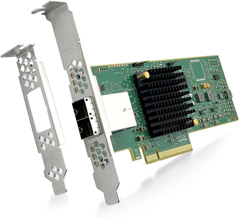 ipolex PCIe 3.0 x8 12G External SAS/SATA HBA RAID Controller Card, Broadcom 3008 Chip, Compatible with LSI 9300-8E, Mini SAS HD (SFF-8644) Connector, for Server/Storage Expansion - Image 1
