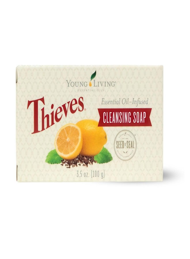 Young Living Thieves Cleansing Soap | 3.5 oz | Gentle Exfoliation and Moisturizing with Olive, Coconut, Jojoba, and Wolfberry Oils | Long-Lasting Bar with Young Living’s Signature Thieves Essential Oil Blend