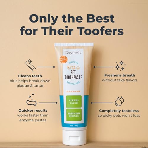 Oxyfresh Premium Cat & Dog Toothpaste - Best Teeth Cleaning Gel Helps Fight Plaque, Tartar and Extreme Bad Cat & Dog Bad Breath - Vet Approved Pet Dental Care Toothpaste - 4oz - Image 2