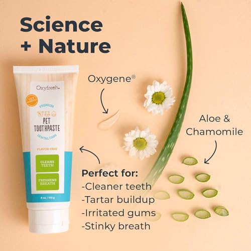 Oxyfresh Premium Cat & Dog Toothpaste - Best Teeth Cleaning Gel Helps Fight Plaque, Tartar and Extreme Bad Cat & Dog Bad Breath - Vet Approved Pet Dental Care Toothpaste - 4oz - Image 4