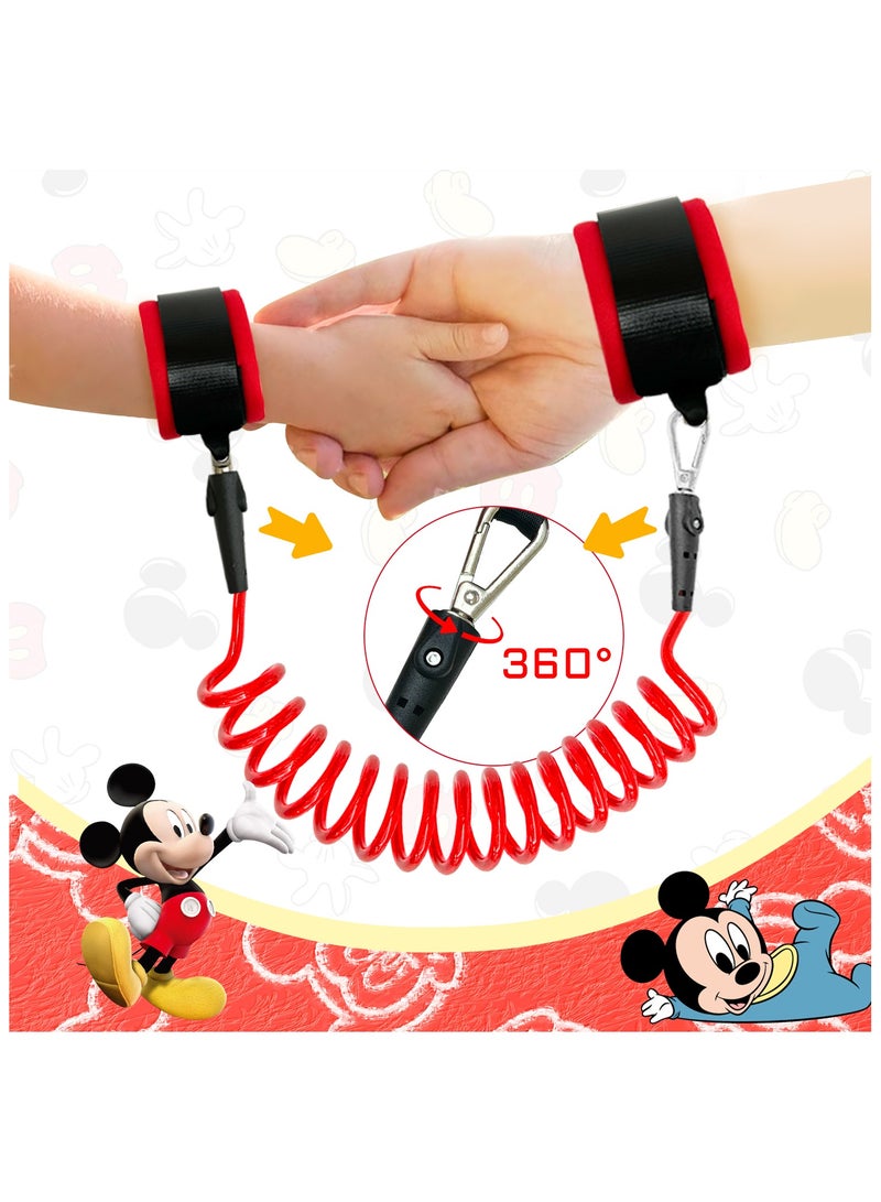 FRUITFUL PARTY Mickey Mouse Toddler Leash, Child Harnesses and Leashes Toddler Leash Wrist Keychain and Cartoon Sticker for Different Needs - Image 3
