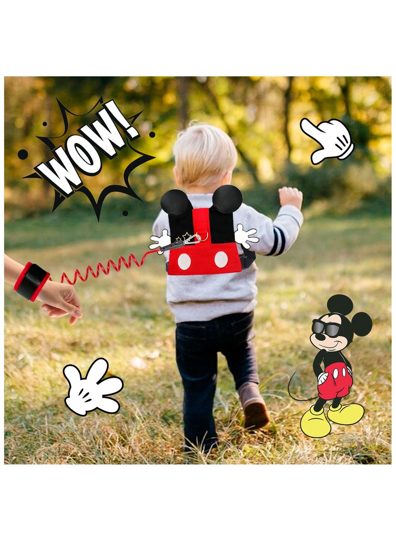 FRUITFUL PARTY Mickey Mouse Toddler Leash, Child Harnesses and Leashes Toddler Leash Wrist Keychain and Cartoon Sticker for Different Needs - Image 5