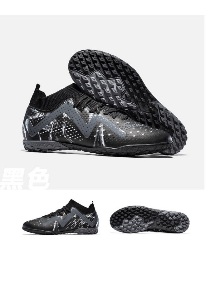 Youth High-Top Football Shoes for Boys and Adults Long Studs TF Crushed Studs Soccer Shoes Competition Training