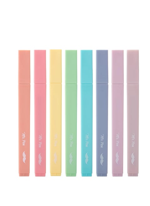 Mr. Pen- Aesthetic Cute Pastel Highlighters Set, 8 pcs, Chisel Tip, Candy Colors, Assorted Colors