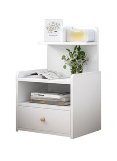 Sharpdo Nightstands Home Bedside Storage Cabinet with Drawer and Shelf (40*24*60 cm)