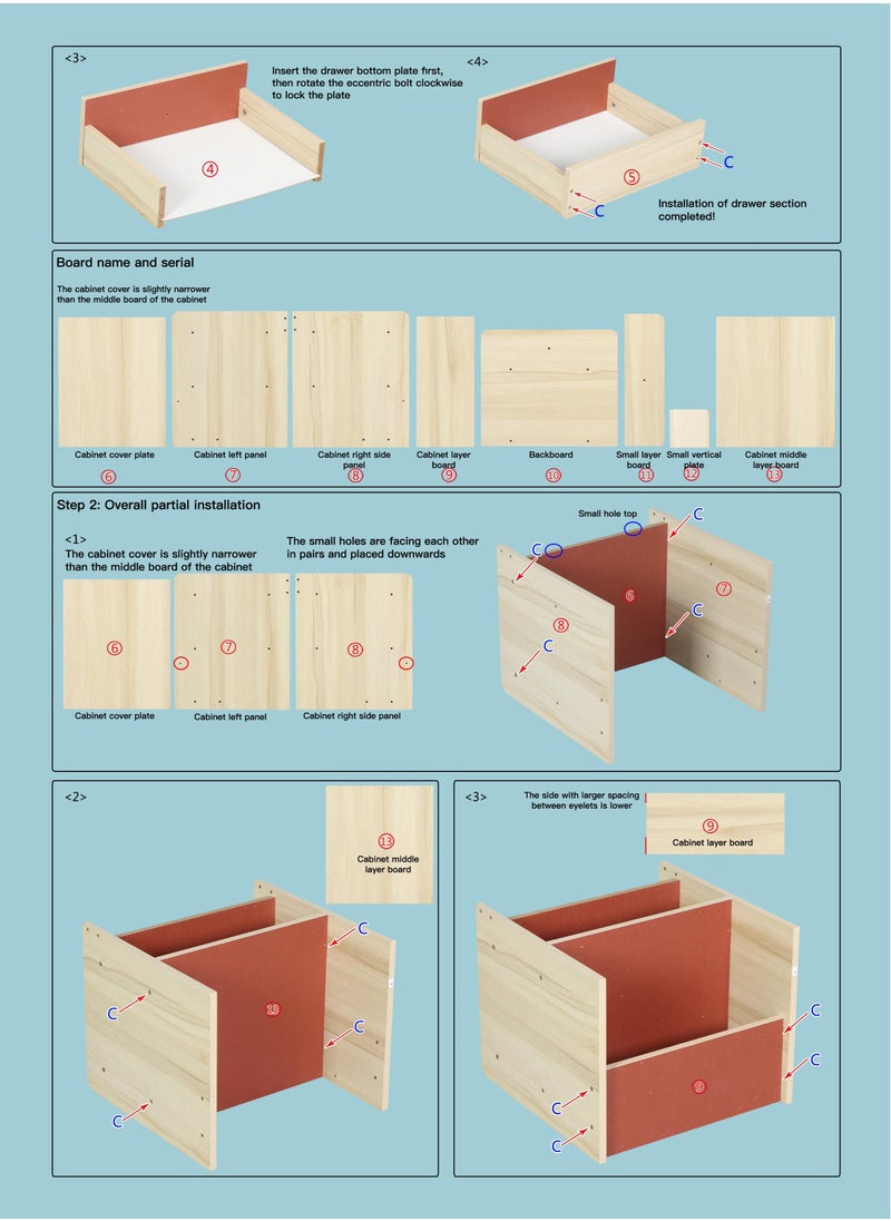Sharpdo - Sharpdo Nightstands Home Bedside Storage Cabinet with Drawer and Shelf (40*24*60 cm) - Image 1