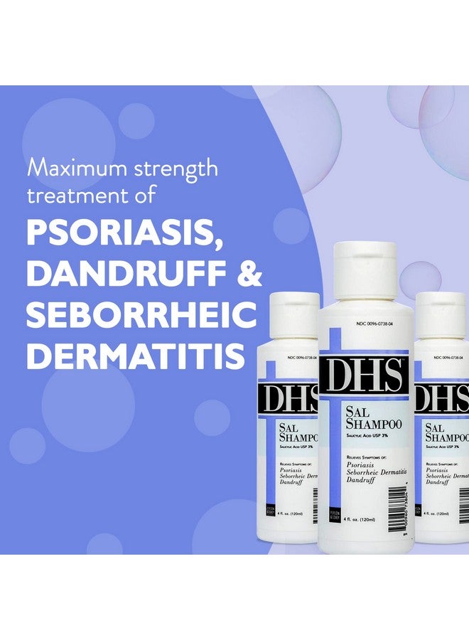 دي إتش أس شامبو DHS SAL - شامبو فائق القوة لعلاج الصدفية والأكزيما والقشرة/ شامبو طبي مضاد للقشرة يقلل من الزيوت ويعالج حكة فروة الرأس بحمض الساليسيليك/ خالٍ من PBA وخالٍ من العطور/ 4 أونصة - Image 5