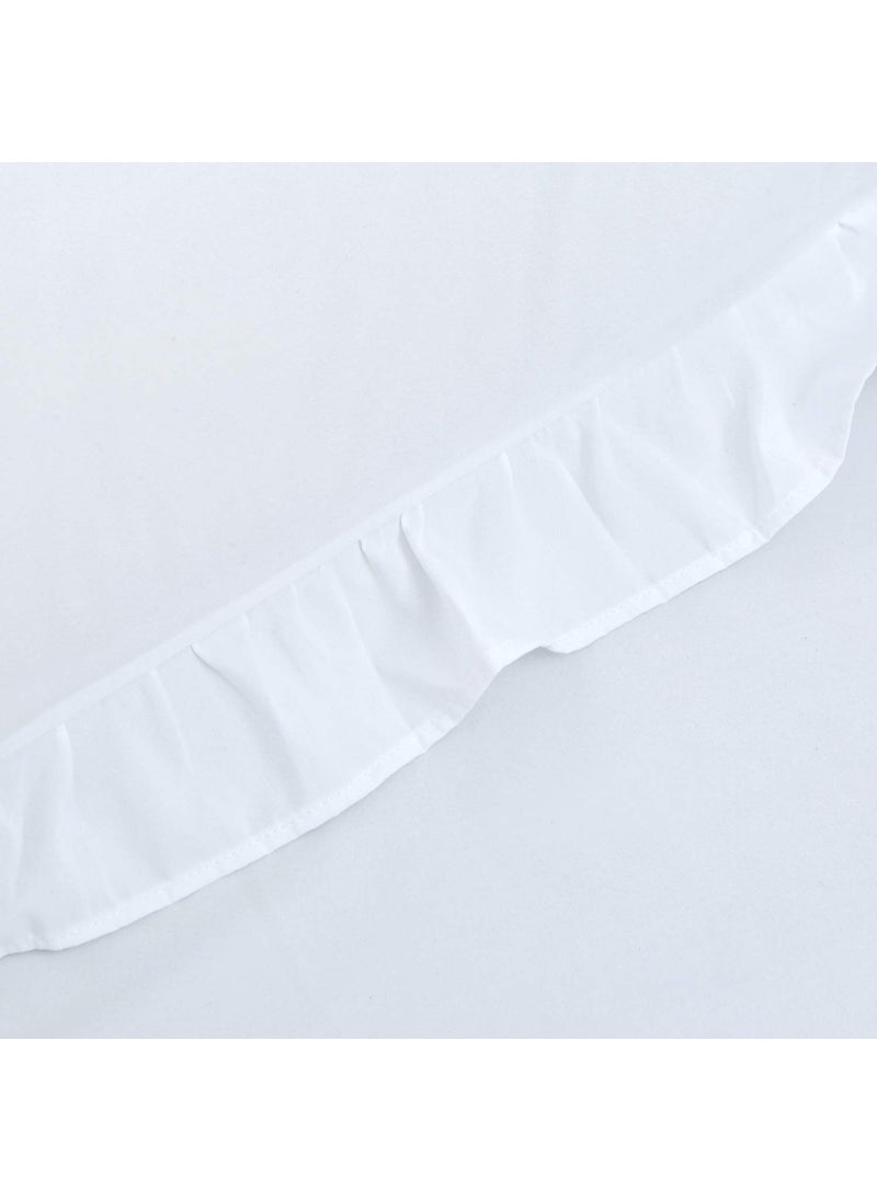 MoonxHome Ruffled Pillow Shams  Pack of 2 Edge Ruffled Pillow Cases 100% Brushed Microfiber Standard Size Bedding Pillow Covers with Envelope Closure (20x26 inches  White)