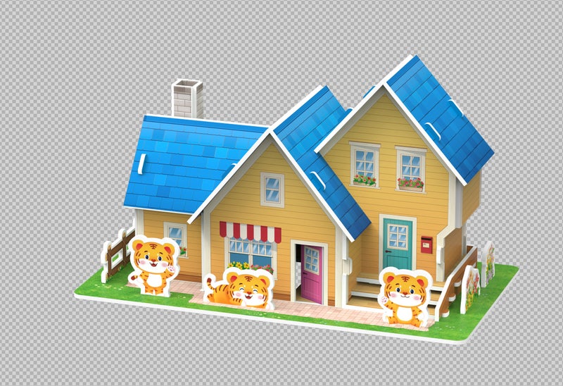 Children'S 3D Stereo Puzzle Toys For Ages 3 To 6, House Princess Building Blocks For Boys And Girls, 3D Diy Handmade Small House Assembly - Image 1