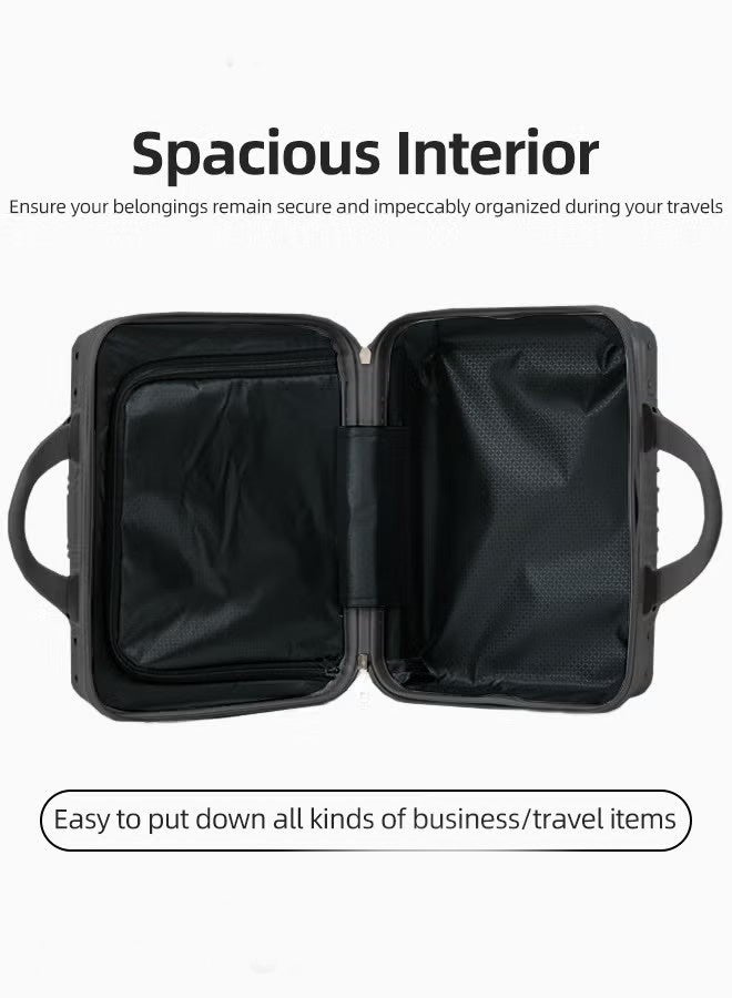 Unewshi 14 INCH Mini Suitcase Travel Portable Storage Bag Waterproof Hard Shell Carry-On Case with Elastic Strap and Zipper to Hang on Carry-On Luggage - Image 5
