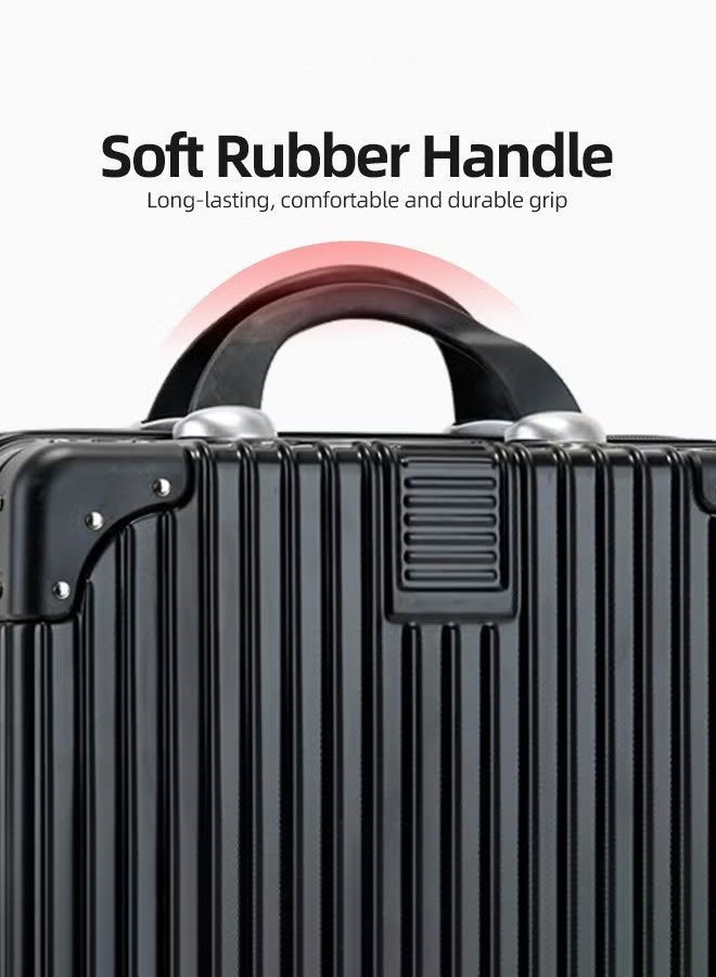 Unewshi 14 INCH Mini Suitcase Travel Portable Storage Bag Waterproof Hard Shell Carry-On Case with Elastic Strap and Zipper to Hang on Carry-On Luggage - Image 4