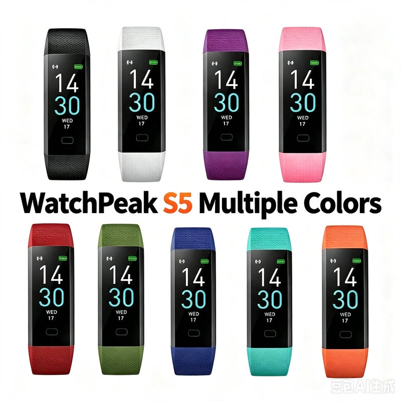 WatchPeak S5 Fitness Tracker Band Health and Fitness Wearable - 24/7 Activity Tracker Sleep Tracking, with Free Membership app Support, 15+ Days Battery Life - Image 2