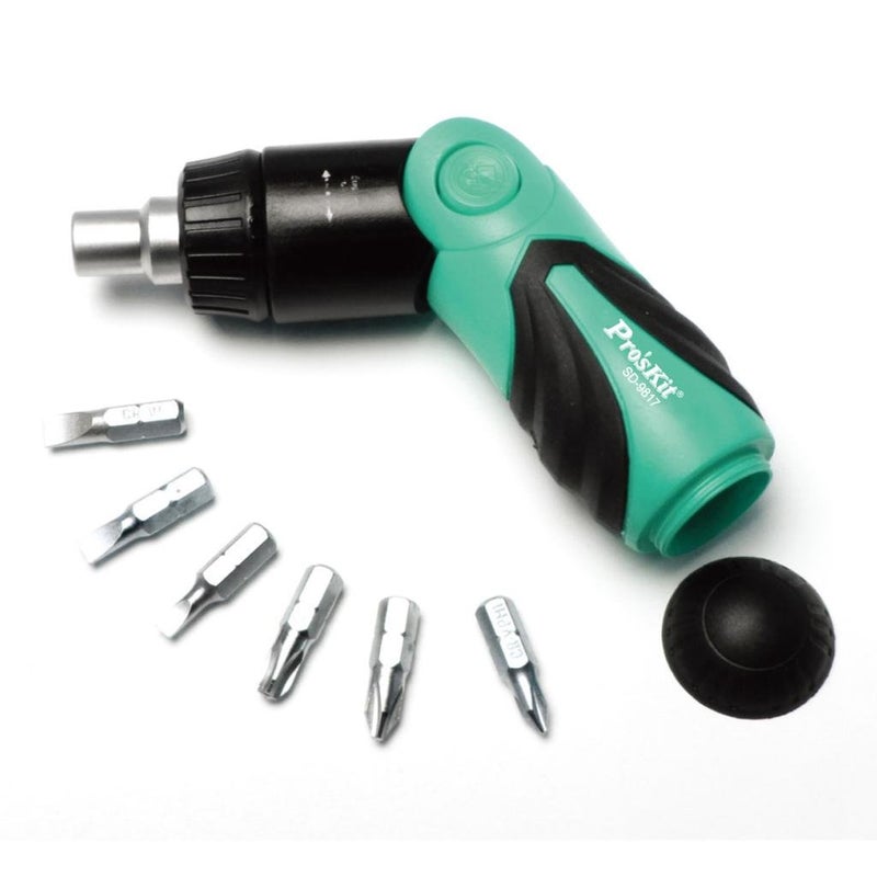Proskit SD9817 Steel 6 in 1 Ratchet Screwdriver Set Multicolour - Image 4