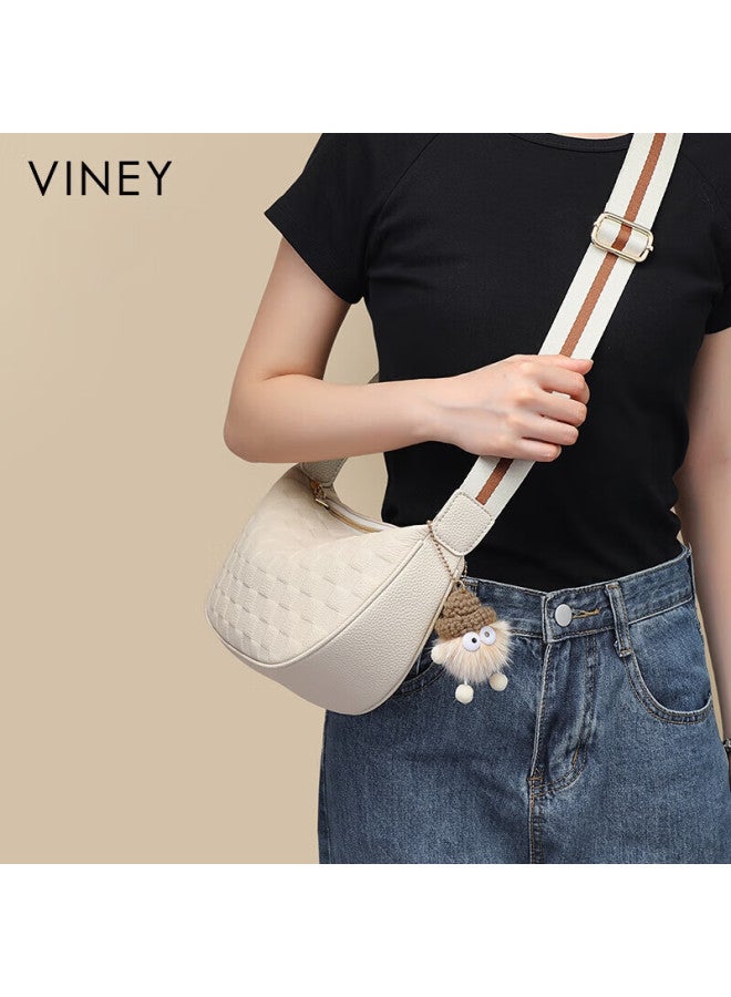 Viney Leather Handbag, Women's Crossbody Dumpling Bag, Stylish Luxury Shoulder Bag, Birthday And New Year Gift For Girlfriend - Image 1