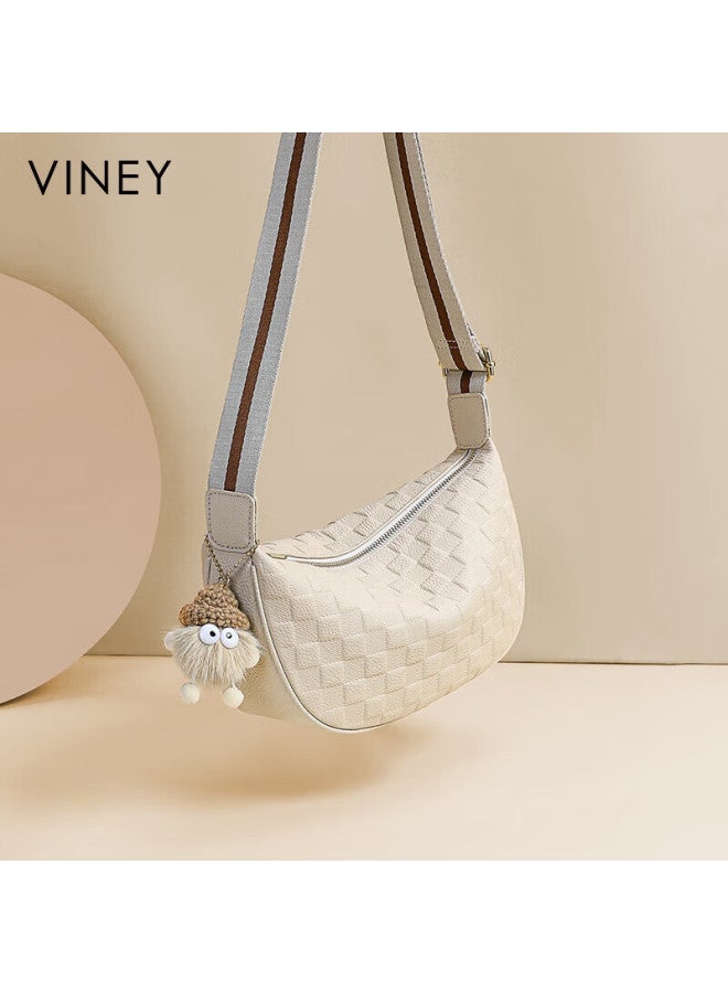 Viney Leather Handbag, Women's Crossbody Dumpling Bag, Stylish Luxury Shoulder Bag, Birthday And New Year Gift For Girlfriend - Image 2